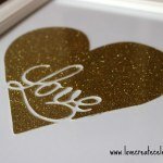Gold Heart Art - Love Create Celebrate